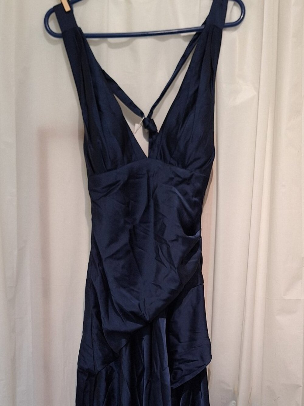 Midnight/Navy Blue Formal Gown / Dress Size 00 (Double Zero) Halter and corset